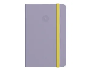 CUADERNO CON GOMILLA ANTARTIK NOTES TAPA DURA A4 HOJAS LISAS MORADO Y AMARILLO 100 HOJAS 80 GR FSC