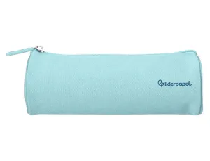 BOLSO ESCOLAR LIDERPAPEL PORTATODO CILINDRICO ANCHO 210X70 MM AZUL CELESTE