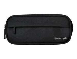BOLSO ESCOLAR LIDERPAPEL PORTATODO OVALADO 2 CREMALLERAS CON BOLSILLO DELANTERO 210X90 MM NEGRO