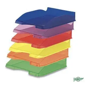 BANDEJA PLASTICO 93 APILABLE TRANSLUCIDA ROJO