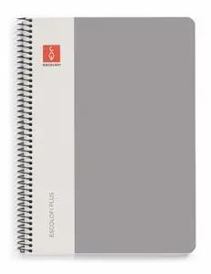 BLOC ESPIRAL PLUS CUARTO 80 HOJAS 90GR DOTS GRIS