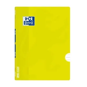 OXFORD SCHOOL CLASSIC OPENFLEX A4 - TAPA DE PLASTICO RESISTENTE - LIBRETA GRAPADA - 1 LINEA CON MARGEN - 48 HOJAS - COLOR LIMA