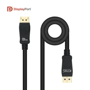 NANOCABLE CABLE DISPLAYPORT 1.4 CERTIF. VESA DP/M-DP/M 0.5M - COLOR NEGRO