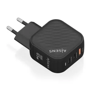 AISENS CARGADOR GAN 65W - 2XUSB-C PD3.0 QC4.0 - 1XUSB-A QC3.0