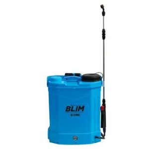 BLIM SULFATADORA DE ESPALDA A BATERIA 12V 16L - RANGO DE PRESION 0.2 - 0.45MPA - REGULADOR DE POTENCIA - LANZA INOXIDABLE