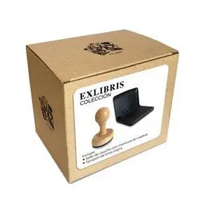 SELLO EXLIBRIS DE MADERA + TAMPON ALICIA R45