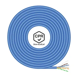 AISENS CABLE DE RED RJ45 LSZH CPR DCA CAT.6 UTP AWG24 - 100M - COLOR AZUL