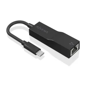 AISENS CONVERSOR USB3.1 GEN1 USB-C A ETHERNET GIGABIT 10/100/1000 MBPS - 11CM - COLOR NEGRO