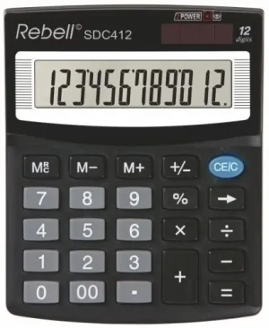 CALCULADORA SOBREMESA REBELL 12 DIGITOS SDC412