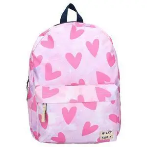 MOCHILA INFANTIL MILKY KISS PINK HEARTS