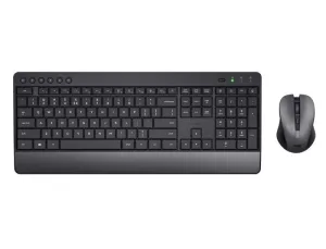 TRUST TREZO PACK TECLADO + RATON INALAMBRICO - TECLAS SILENCIOSAS - FABRICADO CON MATERIAL RECICLADO - COLOR NEGRO