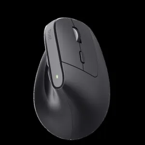 TRUST BAYO+ RATON ERGONOMICO INALAMBRICO RECARGABLE - 2400DPI - 6 BOTONES - COLOR NEGRO