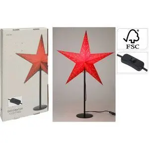 LAMPARA DE MESA ESTRELLA ROJA