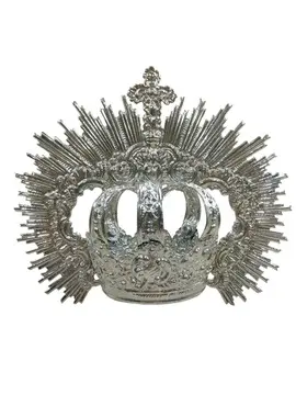 DIADEMA DE PLATA: DIÁMETRO 6 CM, ALTURA 14 CM