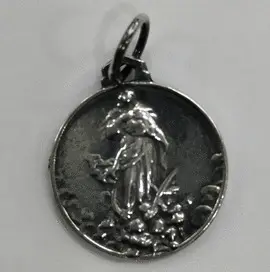 MEDALLA PLATA ENVEJECIDA INMACULADA