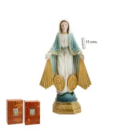 FIGURA VIRGEN MILAGROSA RAYOS. 15 CM