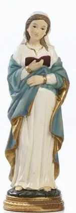 VIRGEN EN CINTA 29,5 CM RESINA