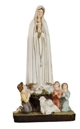 VIRGEN DE FÁTIMA 25 CM RESINA MARMOL