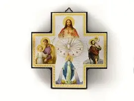 ICONO MADERA CRUZ 15X15 ESPÍRITU SANTO