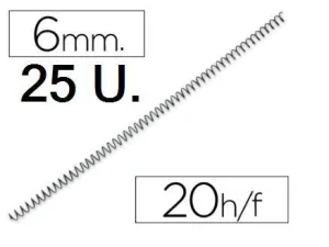 CAMPUS ESPIRAL METALICA PASO 5:1/64 6MM 25UNIDADES