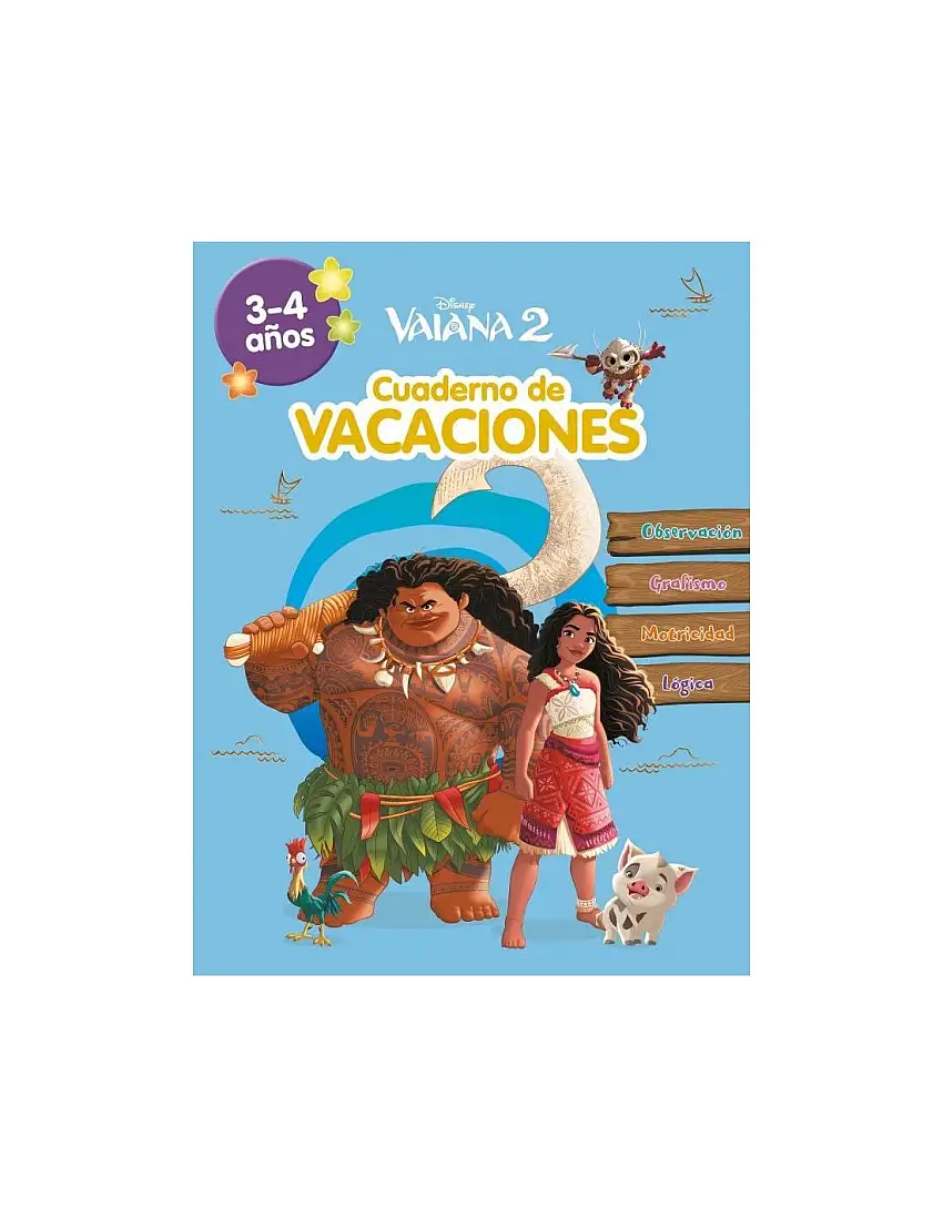 Vaiana 2. (3-4 Años) (Disney. Cuaderno De Vacaciones)