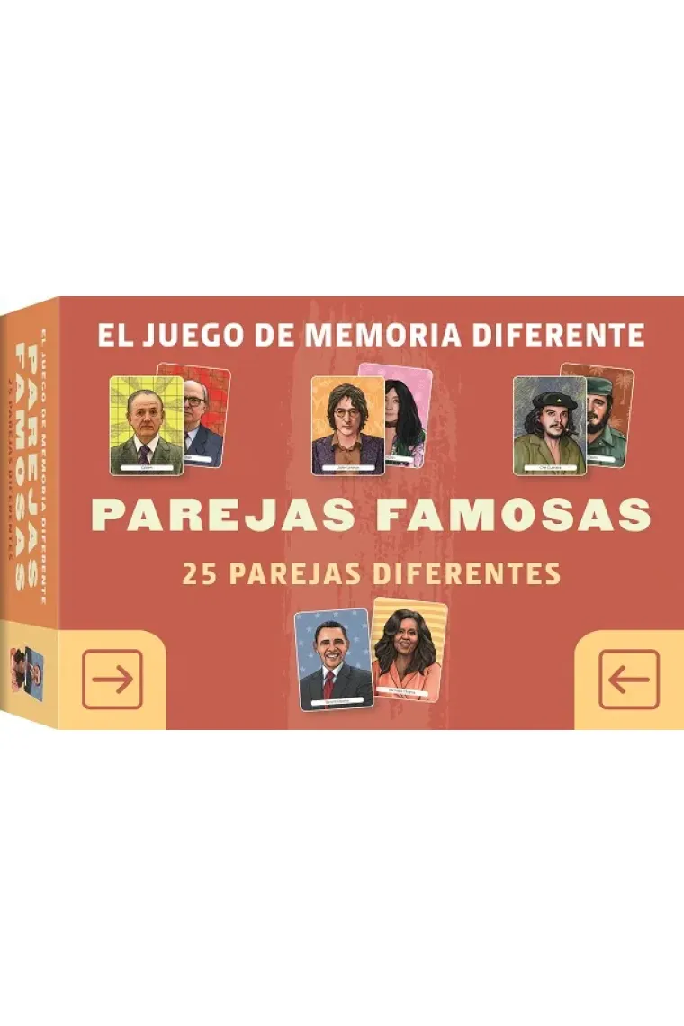 El juego de memoria diferente. Parejas famosas